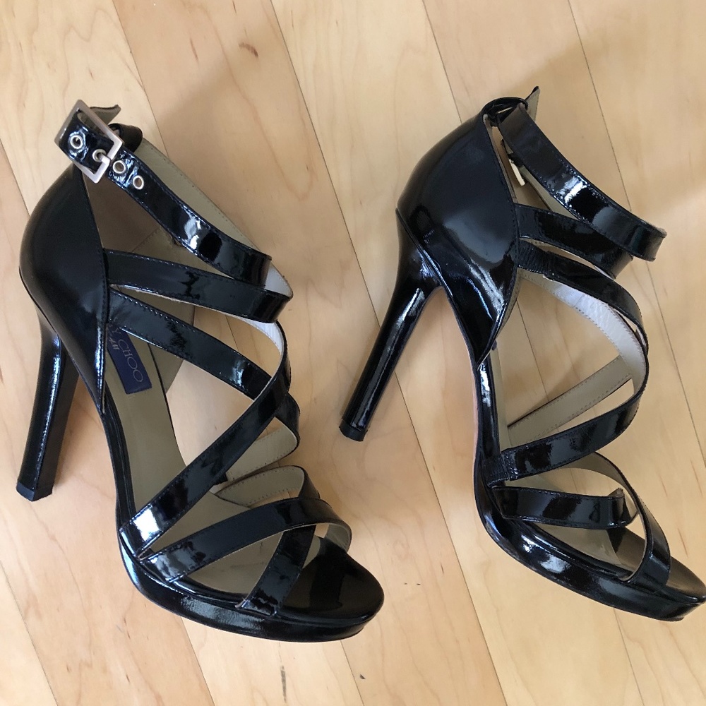 Jimmy Choo black patent leather size 9 Seattle. Worn once.